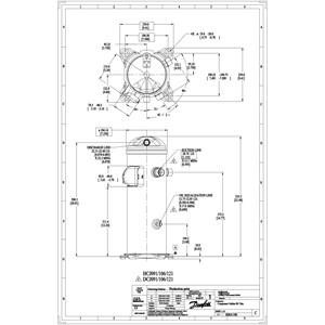 Danfoss DCJ091T4LC8 7.5 ton 91, 000 btu/h R410A Scroll Compressor for Air conditioning 380-415/3/50, 460/3/60 V/Ph/Hz Discharge 7/8 in, Suction 1-1/8in, ODF, PVE Oil, Tandem Ready, 121L5027, 121L5026