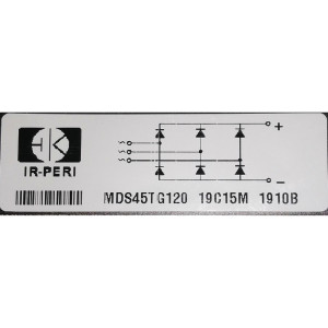 VRf Three Phase 3ph Rectifier Bridge MDS45TG120  TBR-TG-45/120-B RoHS 202300500348 / 11201418000032 Ecox