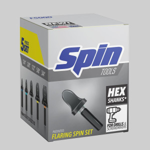 Juego Expansor Spin Para Taladro, 5 Puntas 1/4”, 3/8”, 1/2”, 5/8”, 3/4” F5000