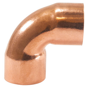 Appli Parts AP-C014 Codo de 90 grados giro Corto 1/4 in, Accesorios de tuberia de cobre CxC Conexiones soldadas para aplicaciones de refrigeracion, aire acondicionado y plomeria Tuberia ACR y tipo L