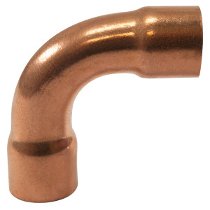 Appli Parts AP-C038L Codo de 90 grados giro Largo 3/8 in, Accesorios de tuberia de cobre CxC Conexiones soldadas para aplicaciones de refrigeracion, aire acondicionado y plomeria Tuberia ACR y tipo L