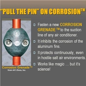 A/C Zincs ACZ-7/8 Zinc Corrosion Grenade for 7/8in Tube