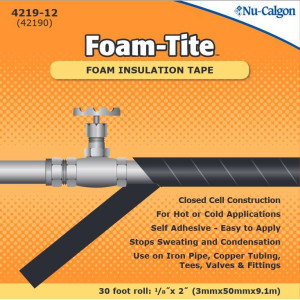 Nu-Calgon 4219-12 Foam-Tite. Cinta de Espuma Aislante 