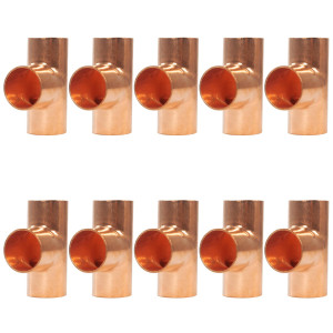 Appli Parts AP-T034B10 3/4pulg Tee de Cobre Conexiones CxCxC soldadas para aplicaciones de refrigeracion, aire acondicionado y plomeria Tuberia de Cobre ACR y Tipo L (10 x Bolsa) Appli Parts AP-T034B10 3/4pulg Tee de Cobre Conexiones CxCxC soldadas para aplicaciones de refrigeracion, aire acondicionado y plomeria Tuberia de Cobre ACR y Tipo L (10 x Bolsa)