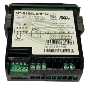 Full Gauge MT-512EL 2HP Electronic Control for Cooling and Heating applications 1 Sensor, 1 Outlet, 12/24V
