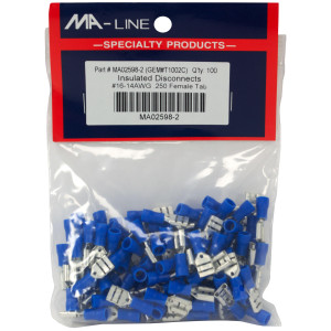 MA-Line MA02598-2 Conector Rapido Acampanado con Aislamiento de Vinilo Hembra 16-14, 250 TAB. Bolsa de 100 MA-Line MA02598-2 Conector Rapido Acampanado con Aislamiento de Vinilo Hembra 16-14, 250 TAB. Bolsa de 100
