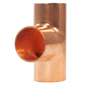 Appli Parts AP-T034 3/4 in Wrot Copper Tee CxCxC connections for refrigeration, air conditioning and plumbing applications ACR and Type L copper pipe