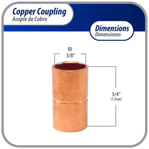 Appli Parts AP-A038B10 3/8pulg Anillo de Cobre Accesorios de tuberia de cobre C x C Conexiones soldadas para aplicaciones de refrigeracion, aire acondicionado y plomeria Tuberia de cobre ACR y tipo L (10 x Bolsa)
 Appli Parts AP-A038B10 3/8pulg Anillo de Cobre Accesorios de tuberia de cobre C x C Conexiones soldadas para aplicaciones de refrigeracion, aire acondicionado y plomeria Tuberia de cobre ACR y tipo L (10 x Bolsa)
