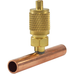 MA-Line AF3134 1/4in ODS x 5/16in ODF Copper Solder Tee with 1/4in Male Flare Port (3 per Box)