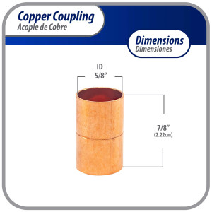 Appli Parts AP-A058B10 5/8pulg Anillo de Cobre Accesorios de tuberia de cobre C x C Conexiones soldadas para aplicaciones de refrigeracion, aire acondicionado y plomeria Tuberia de cobre ACR y tipo L (10 x Bolsa)
 Appli Parts AP-A058B10 5/8pulg Anillo de Cobre Accesorios de tuberia de cobre C x C Conexiones soldadas para aplicaciones de refrigeracion, aire acondicionado y plomeria Tuberia de cobre ACR y tipo L (10 x Bolsa)
