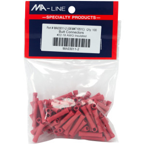 MA-Line MA03011-2 Conector de Empalme a Tope 22-18 Bolsa de 100