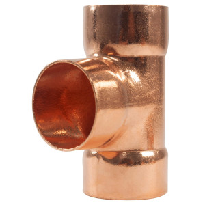Appli Parts AP-T118 1-1/8 in Wrot Copper Tee CxCxC connections for refrigeration, air conditioning and plumbing applications ACR and Type L copper pipe