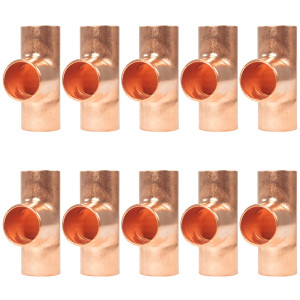 Appli Parts AP-T038B10 3/8pulg Tee de Cobre Conexiones CxCxC soldadas para aplicaciones de refrigeracion, aire acondicionado y plomeria Tuberia de Cobre ACR y Tipo L (10 x Bolsa) Appli Parts AP-T038B10 3/8pulg Tee de Cobre Conexiones CxCxC soldadas para aplicaciones de refrigeracion, aire acondicionado y plomeria Tuberia de Cobre ACR y Tipo L (10 x Bolsa)
