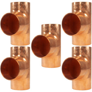 Appli Parts AP-T158B5 1-5/8 pulg Tee de Cobre Conexiones CxCxC soldadas para aplicaciones de refrigeracion, aire acondicionado y plomeria Tuberia de Cobre ACR y Tipo L (5 x Bolsa) Appli Parts AP-T158B5 1-5/8 pulg Tee de Cobre Conexiones CxCxC soldadas para aplicaciones de refrigeracion, aire acondicionado y plomeria Tuberia de Cobre ACR y Tipo L (5 x Bolsa)