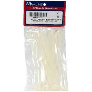 MA-Line MA03174-1 Amarre Plastico para Cable Blanco 5.5 pulg largo. Bolsa de 34 MA-Line MA03174-1 Amarre Plastico para Cable Blanco 5.5 pulg largo. Bolsa de 34