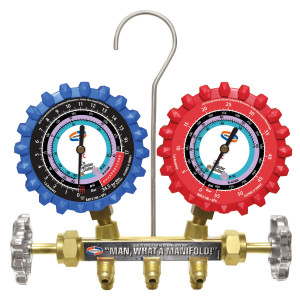 Uniweld QS8N3SM410A-8 Manometro Completo R410, R32, 2-V con Mangueras SMB Ez-Turn AB 3 pies Uniweld QS8N3SM410A-8 Manometro Completo R410, R32, 2-V con Mangueras SMB Ez-Turn AB 3 pies