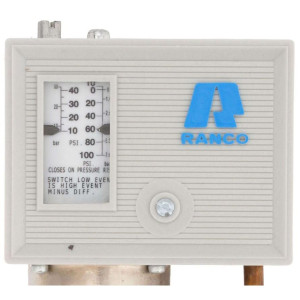 Ranco O10-1483 Single Low Pressure Control, 10 in to 100 psig, Differential Pressure 10 to 40 psi, 36 in Capillary, for refrigeration applications Ranco O10-1483 Single Low Pressure Control, 10 in to 100 psig, Differential Pressure 10 to 40 psi, 36 in Capillary, for refrigeration applications
