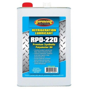 Supercool 47598 RPO-220 Polyol Ester Sintetico POE, Viscosidad 220, 128 oz, para Sistemas de Refrigeracion y Aire Acondicionado Supercool 47598 RPO-220 Polyol Ester Sintetico POE, Viscosidad 220, 128 oz, para Sistemas de Refrigeracion y Aire Acondicionado