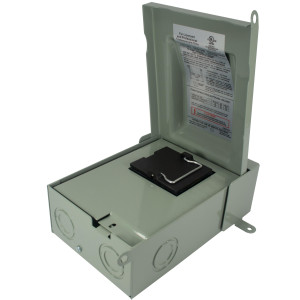 MA-Line MA-WSFD30A Caja Electrica de Desconexion con Fusible 30A (No Incluido). Listada UL y CUL para 240VAC. Mono Fasica. Cerramiento Externo NEMA Tipo 3R 