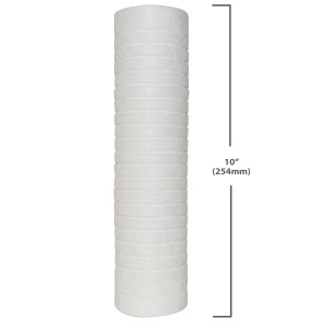 Appli Parts APFC-105P Empaque de 4 Cartucho para Filtro de Agua de 10 pulg de longitud y 5 Micrones, compatible para filtracion de sedimentos, liso de fibra de Polipropileno