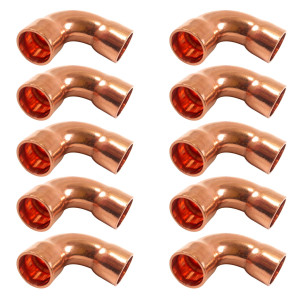 Appli Parts AP-C012LB10 1/2 Codo de 90 Radio Largo Accesorios de Cobre Soldables CxC para conexiones en sistemas de Refrigeracion, Aire Acondicionado y Plomeria con tuberia ACR y L (10 x Bolsa) Appli Parts AP-C012LB10 1/2 Codo de 90 Radio Largo Accesorios de Cobre Soldables CxC para conexiones en sistemas de Refrigeracion, Aire Acondicionado y Plomeria con tuberia ACR y L (10 x Bolsa)