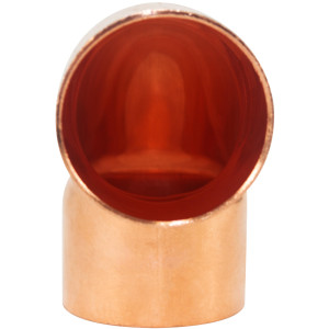 NDL N-2085 Codo de 90 grados giro Corto 1-5/8pulg Accesorios de tuberia de cobre C x C Conexiones soldadas para aplicaciones de refrigeracion, aire acondicionado y plomeria Tuberia de cobre ACR