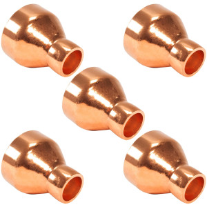 Appli Parts AP-R138058B5 Reductor de Cobre de 1-3/8x5/8 pulg Conexiones CxC soldadas para aplicaciones de refrigeracion, aire acondicionado y plomeria Tuberia de cobre ACR y Tipo L (5xBolsa) Appli Parts AP-R138058B5 Reductor de Cobre de 1-3/8x5/8 pulg Conexiones CxC soldadas para aplicaciones de refrigeracion, aire acondicionado y plomeria Tuberia de cobre ACR y Tipo L (5xBolsa)