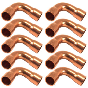 Appli Parts AP-C014LB10 1/4 Codo de 90 Radio Largo Accesorios de Cobre Soldables CxC para conexiones en sistemas de Refrigeracion, Aire Acondicionado y Plomeria con tuberia ACR y L (10 x Bolsa) Appli Parts AP-C014LB10 1/4 Codo de 90 Radio Largo Accesorios de Cobre Soldables CxC para conexiones en sistemas de Refrigeracion, Aire Acondicionado y Plomeria con tuberia ACR y L (10 x Bolsa)