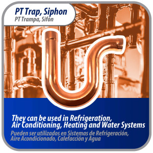 Appli Parts AP-PT158 1-5/8 in Wrot Copper Suction P-Trap ODF CxC connections for refrigeration, air conditioning and plumbing applications ACR and Type L copper pipe