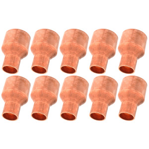 Appli Parts AP-R078012B10 Reductor de Cobre de 7/8x1/2 pulg Conexiones CxC soldadas para aplicaciones de refrigeracion, aire acondicionado y plomeria Tuberia de cobre ACR y Tipo L (10xBolsa) Appli Parts AP-R078012B10 Reductor de Cobre de 7/8x1/2 pulg Conexiones CxC soldadas para aplicaciones de refrigeracion, aire acondicionado y plomeria Tuberia de cobre ACR y Tipo L (10xBolsa)