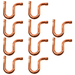 Appli Parts AP-PT078 7/8 in P-Trap Sifon CxC Sweat Copper pipe fitting connections for refrigeration, air conditioning and plumbing applications ACR and Type L copper pipe (10 x Bag) Appli Parts AP-PT078 7/8 in P-Trap Sifon CxC Sweat Copper pipe fitting connections for refrigeration, air conditioning and plumbing applications ACR and Type L copper pipe (10 x Bag)