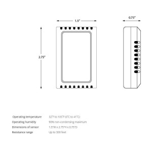 Honeywell R251S Sensor de Temperatura Remoto para uso interno, compatible con  modelos T755S, T855iSH, T855SH