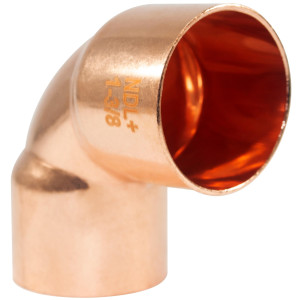 NDL N-2084 Codo de 90 grados giro Corto1-3/8pulg Accesorios de tuberia de cobre C x C Conexiones soldadas para aplicaciones de refrigeracion, aire acondicionado y plomeria Tuberia de cobre ACR