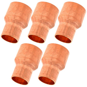 Appli Parts AP-R138118B5 Reductor de Cobre de 1-3/8x1-1/8 pulg Conexiones CxC soldadas para aplicaciones de refrigeracion, aire acondicionado y plomeria Tuberia de cobre ACR y Tipo L (5xBolsa) Appli Parts AP-R138118B5 Reductor de Cobre de 1-3/8x1-1/8 pulg Conexiones CxC soldadas para aplicaciones de refrigeracion, aire acondicionado y plomeria Tuberia de cobre ACR y Tipo L (5xBolsa)