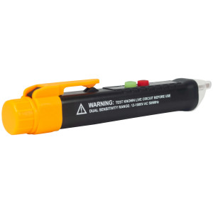Appli Parts APET-TE1 Detector probador de voltaje de AC sin contacto con linterna LED y alarma de zumbador, para deteccion de cables vivos y neutros en circuitos de CA 12-1000 V Appli Parts APET-TE1 Detector probador de voltaje de AC sin contacto con linterna LED y alarma de zumbador, para deteccion de cables vivos y neutros en circuitos de CA 12-1000 V
