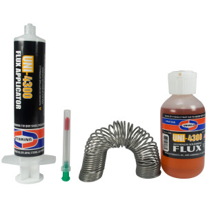 Uniweld UNI-4300 P4KD9S Kit de Soldadura de Alumino Incluye 10 pies de Soldadura, fundente de 2oz y Aplicador de Fundente con Punta Metalica
