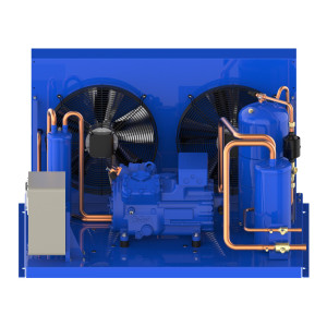 Danfoss OP-HBZ380D49Q Condensing Unit Microchannel Coil 10HP MBP 230V/3Ph/60Hz R404A,R22, POE Oil, 2 Fans, Semi Hermetic Compressor HG(X)34e/380-4S 115F0728 