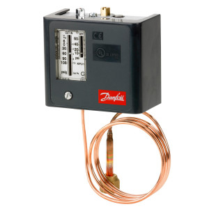 Danfoss 060-5233 KPU1 Low Pressure Switch, 10 to 60 psi, SPDT, Auto Reset, 36 in Capillary Tube with 1/4 in Female Flare Nut