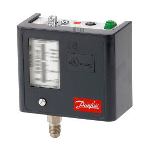 Danfoss 060-5244 KPU6B High Pressure Switch, 100 to 600 psi, SPDT, Manual Max Reset, 1/4 in Male Flare Connection